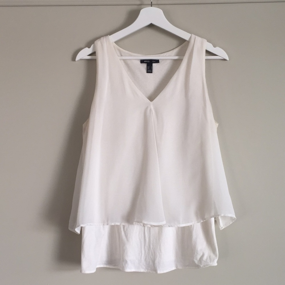 White Flowy Top